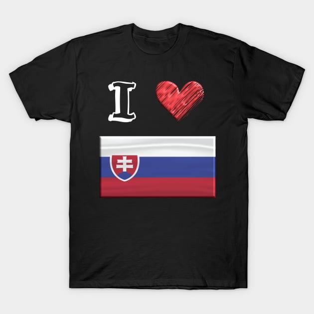 I love Flag from Slovakei T-Shirt by JG0815Designs